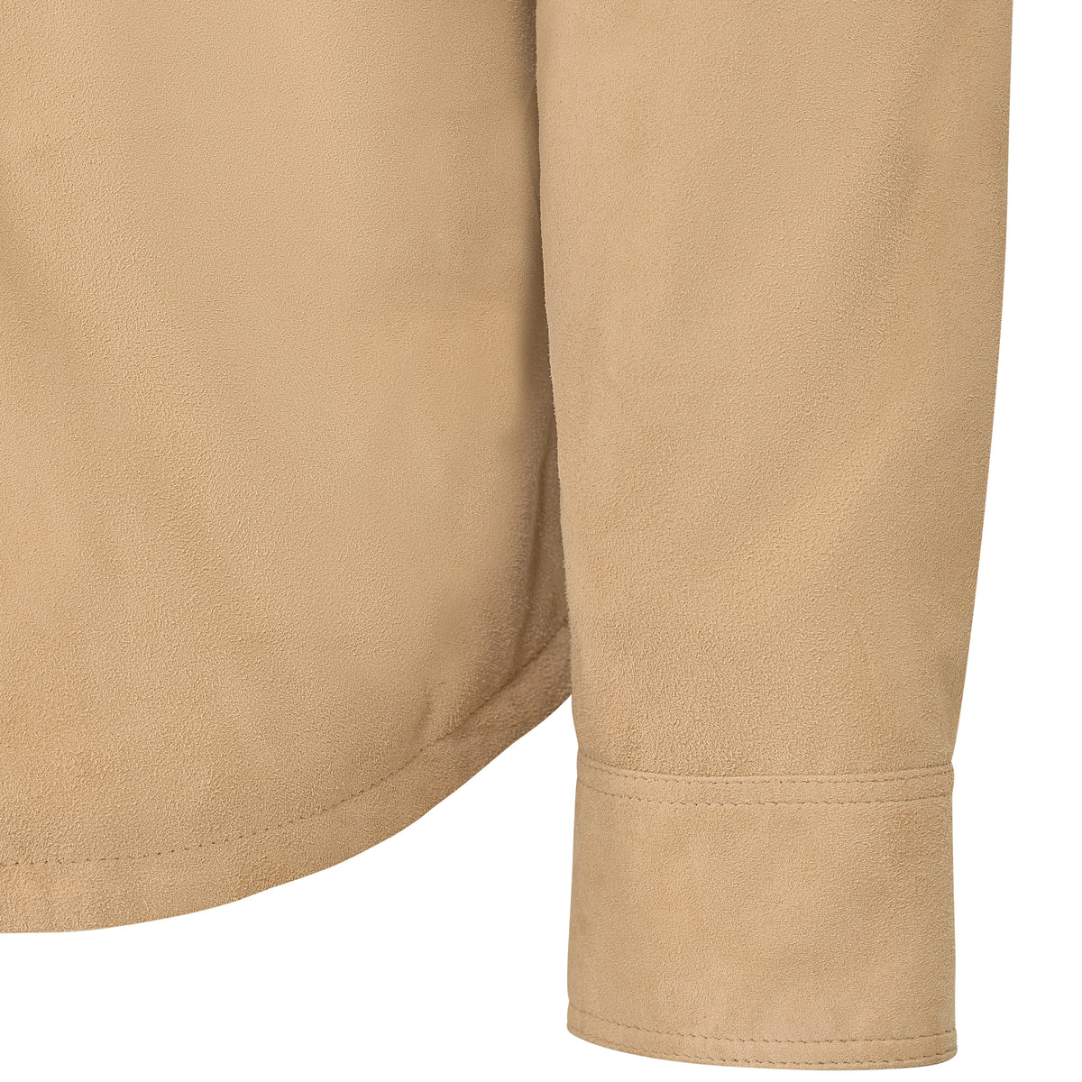 Jakewood 2512 Tan Genuine Suede Leather Shirt