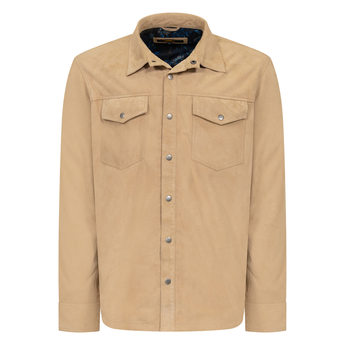 Jakewood 2512 Tan Genuine Suede Leather Shirt