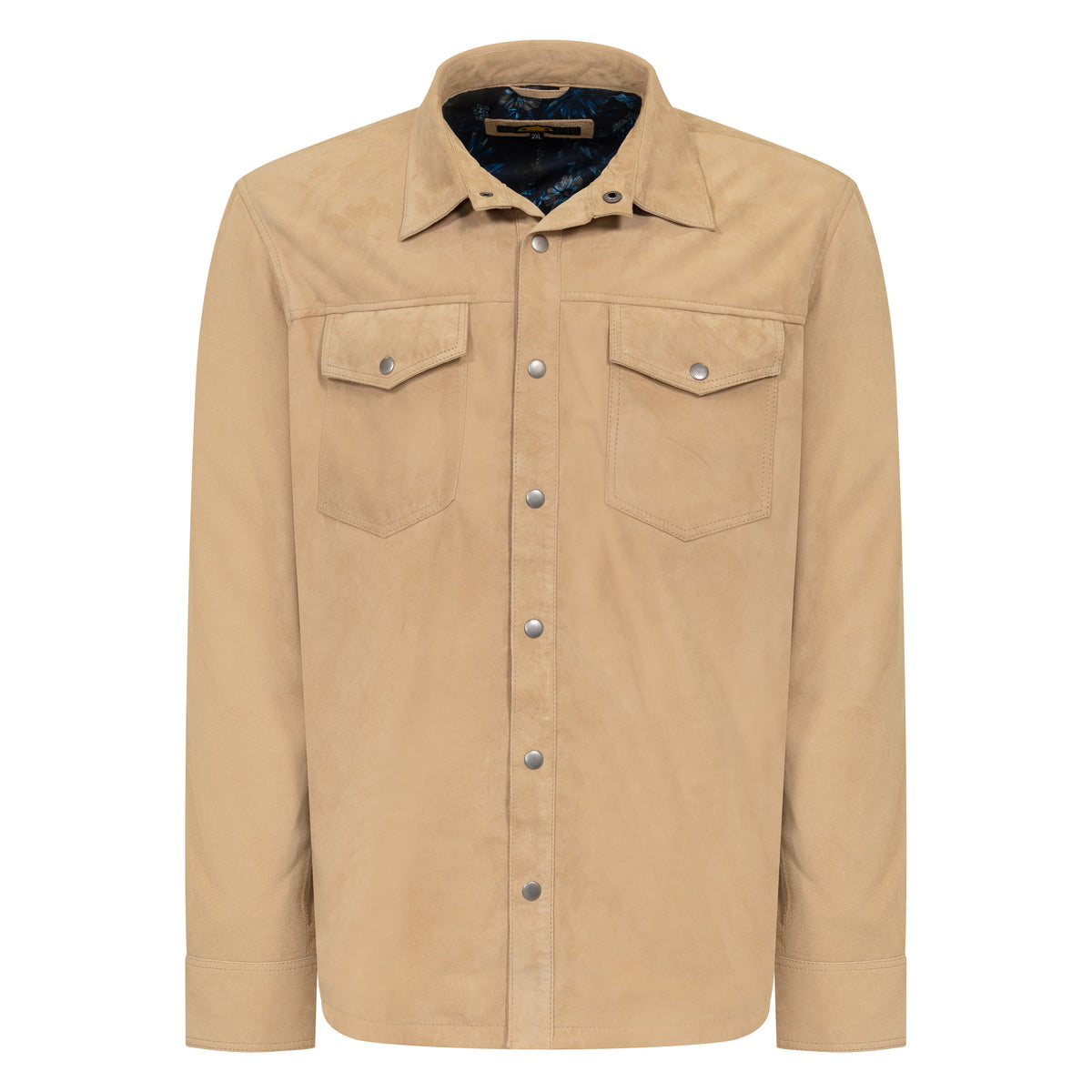 Jakewood 2512 Tan Genuine Suede Leather Shirt