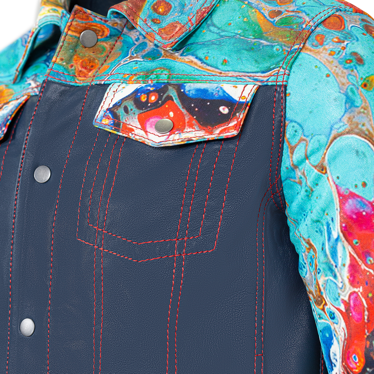 Jakewood 3670 Navy Genuine Leather Jacket