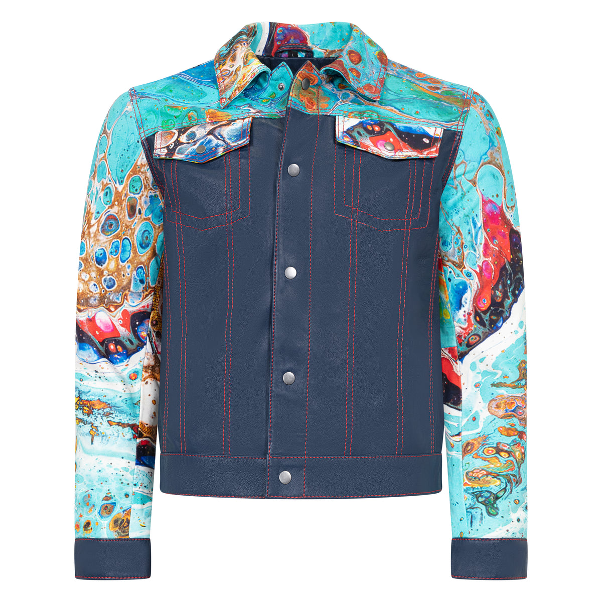 Jakewood 3670 Navy Genuine Leather Jacket