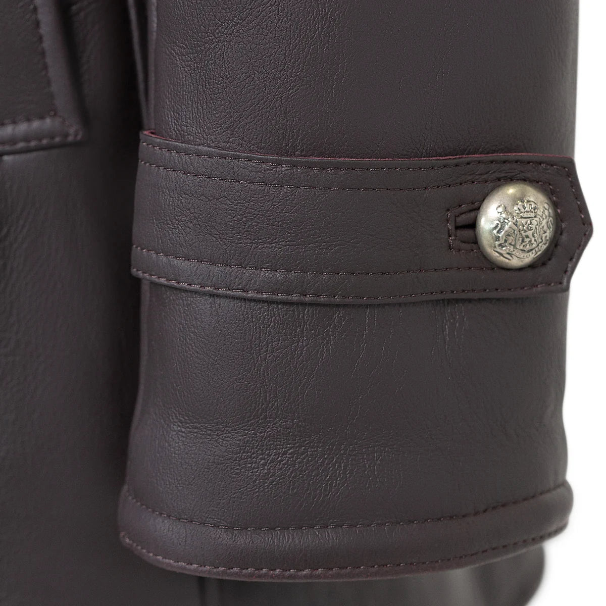 Jakewood 4400 Burgundy Genuine Sheepskin Shearling Trench Coat