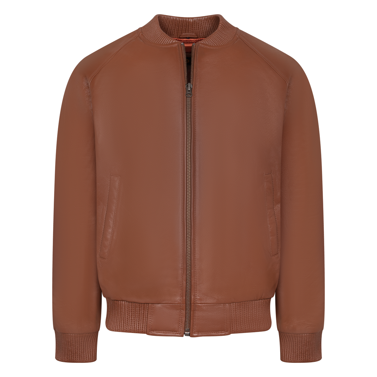 Jakewood 1051 Brick Genuine Lambskin Baseball Varsity Jacket
