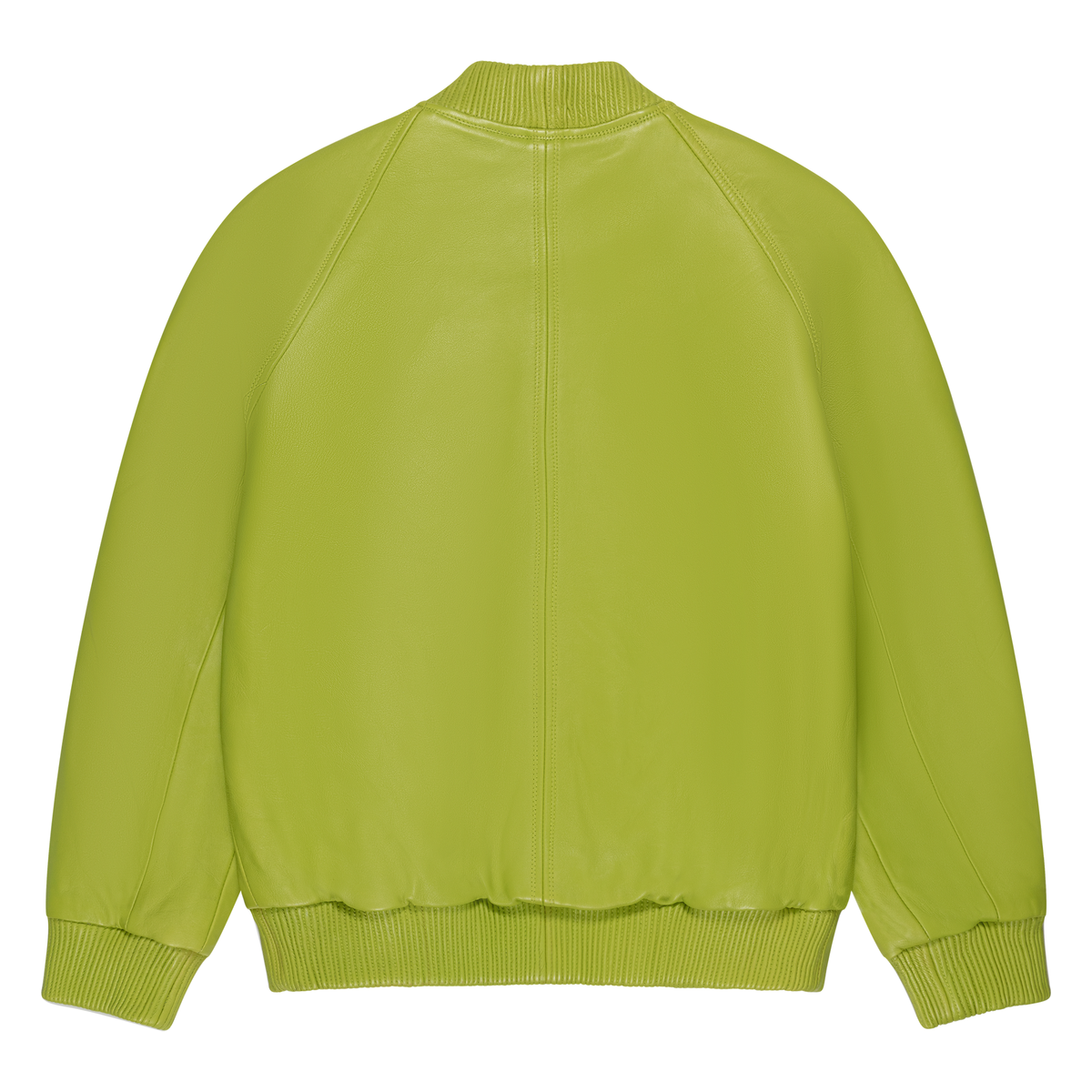 Jakewood 1051 Lime Green Genuine Lambskin Baseball Varsity Jacket