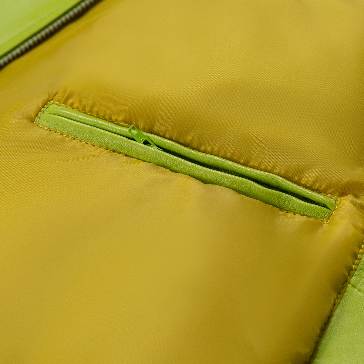 Jakewood 1051 Lime Green Genuine Lambskin Baseball Varsity Jacket