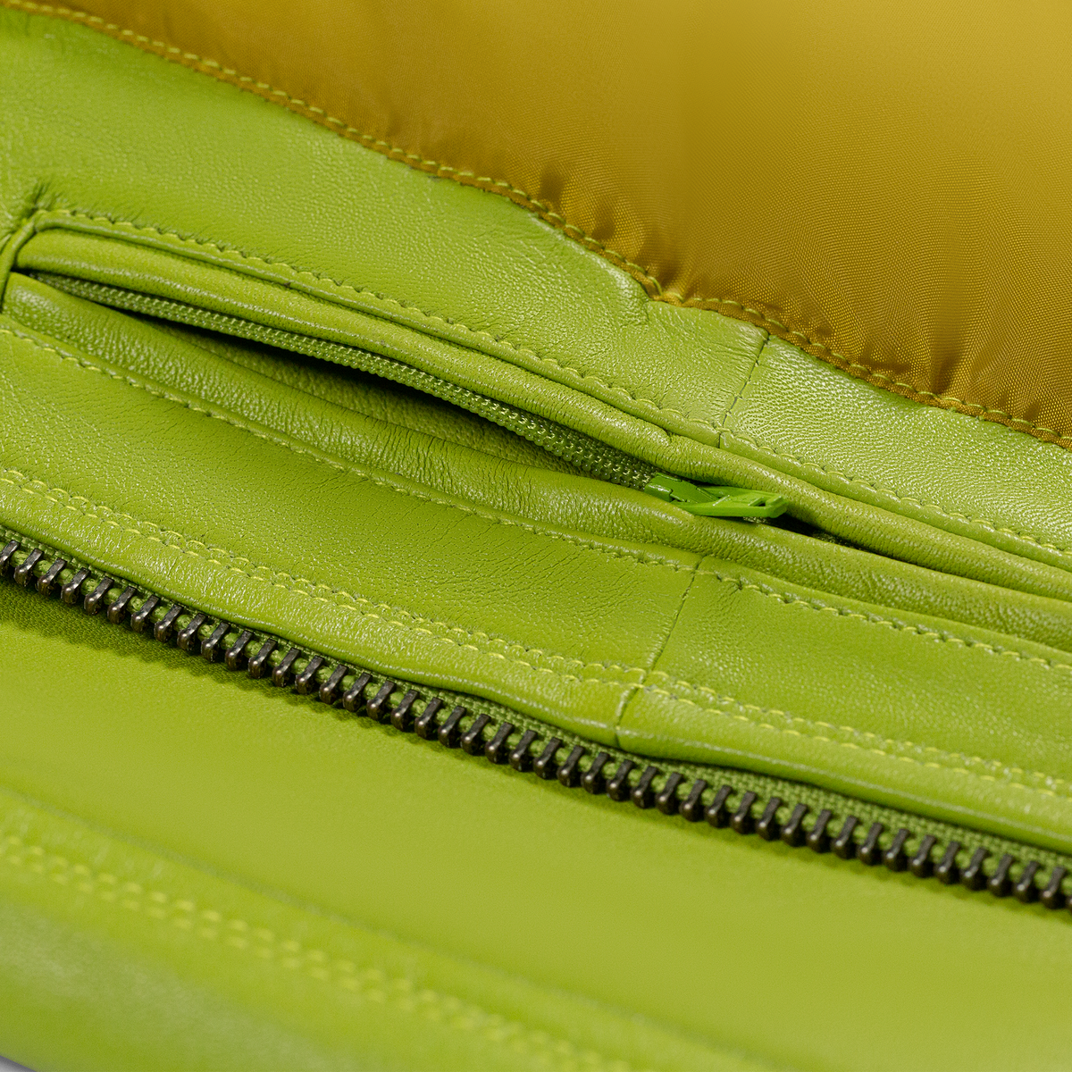 Jakewood 1051 Lime Green Genuine Lambskin Baseball Varsity Jacket