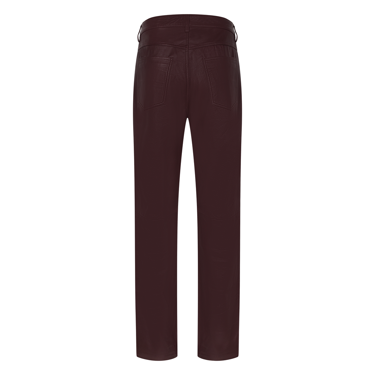 Jakewood 123 Burgundy Genuine Lambskin Leather Pants