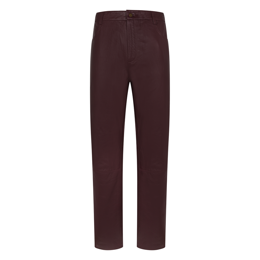 Jakewood 123 Burgundy Genuine Lambskin Leather Pants