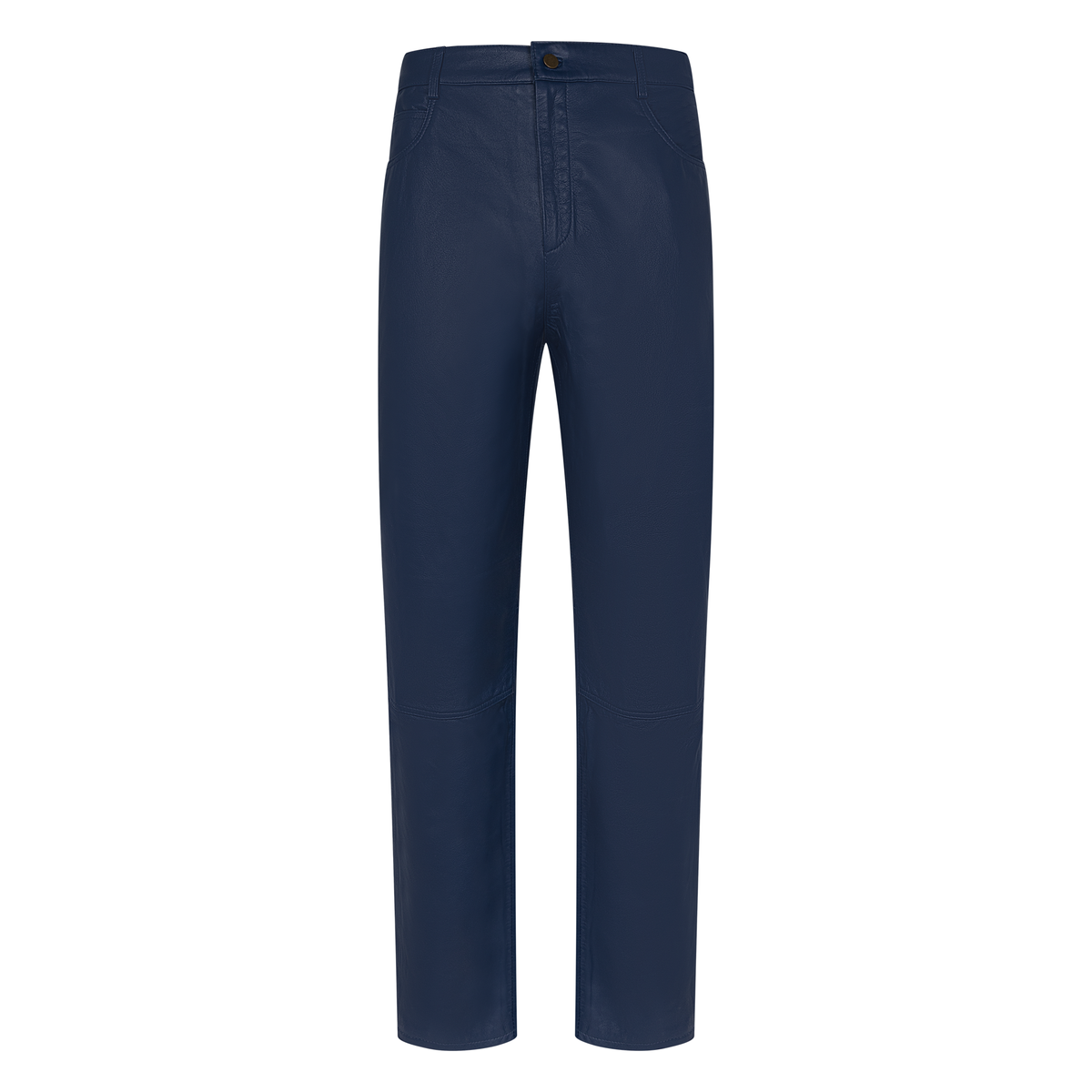 Jakewood 123 Navy Genuine Lambskin Leather Shirt/Pants Set
