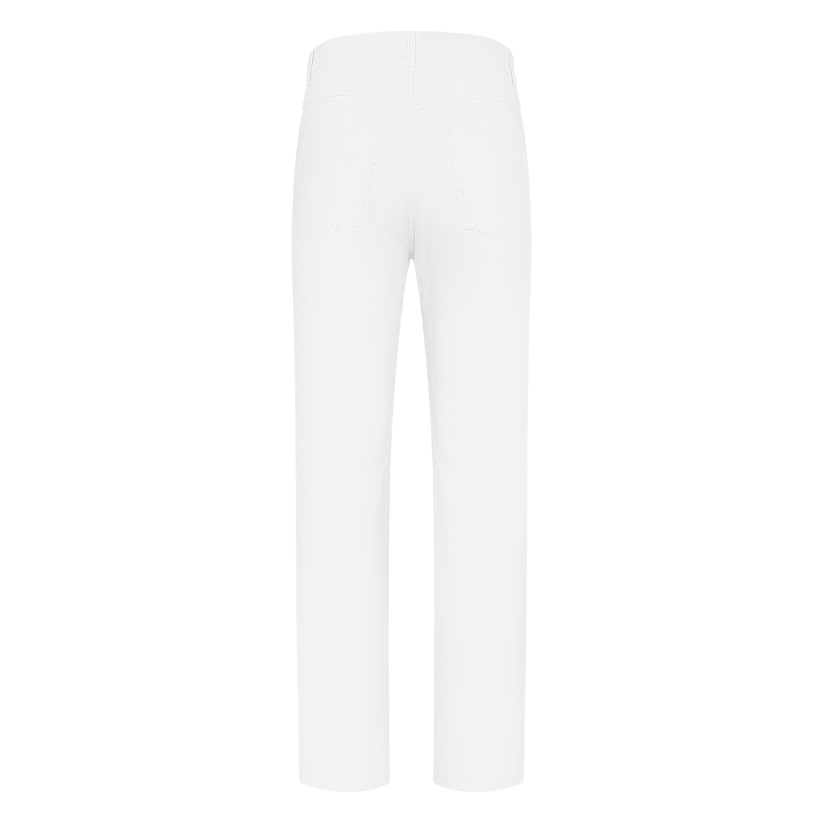 Jakewood 123 White Genuine Lambskin Leather Shirt/Pants Set