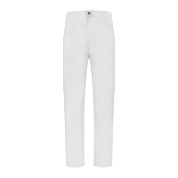 Jakewood 123 White Genuine Lambskin Leather Pants