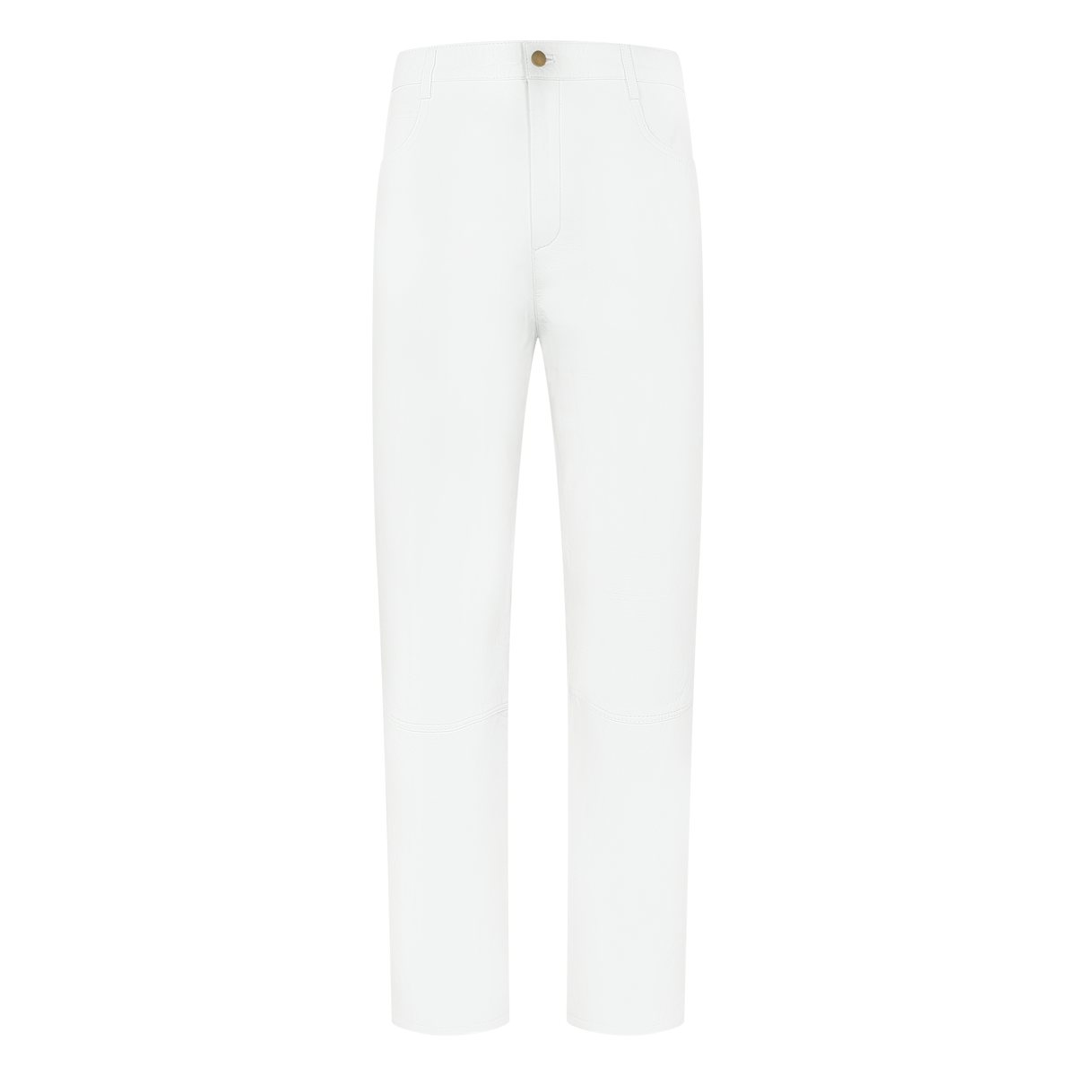 Jakewood 123 White Genuine Lambskin Leather Shirt/Pants Set