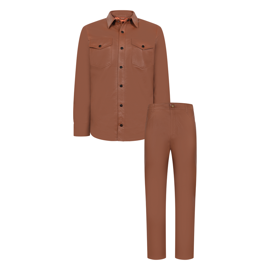 Jakewood 123 Brick Genuine Lambskin Shirt/Pants Set