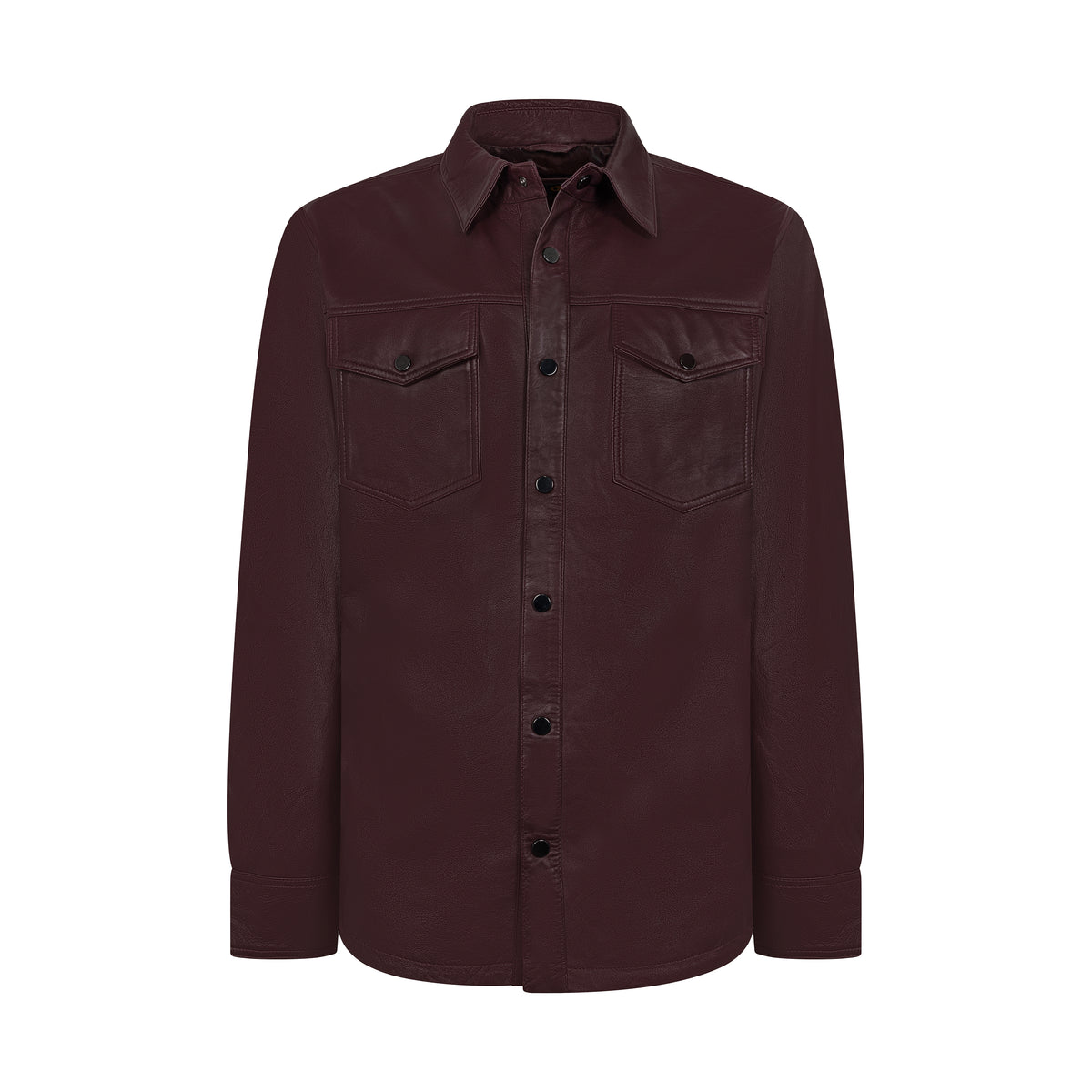 Jakewood 2502 Burgundy Genuine Lambskin Leather Shirt
