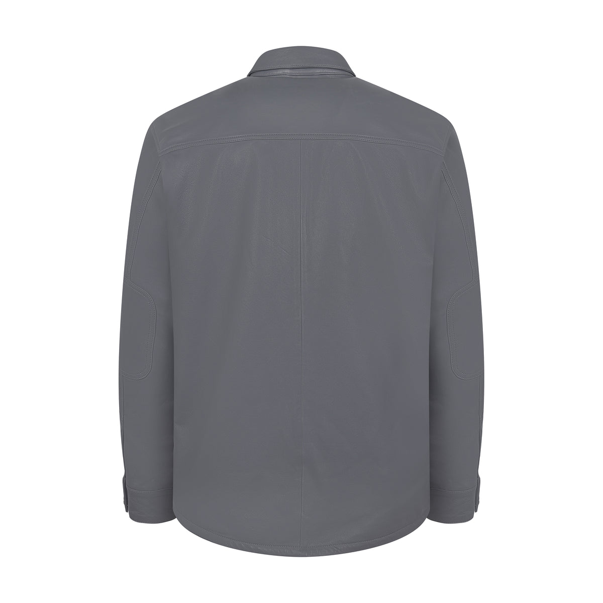 Jakewood 2502 Gray Genuine Lambskin Leather Shirt