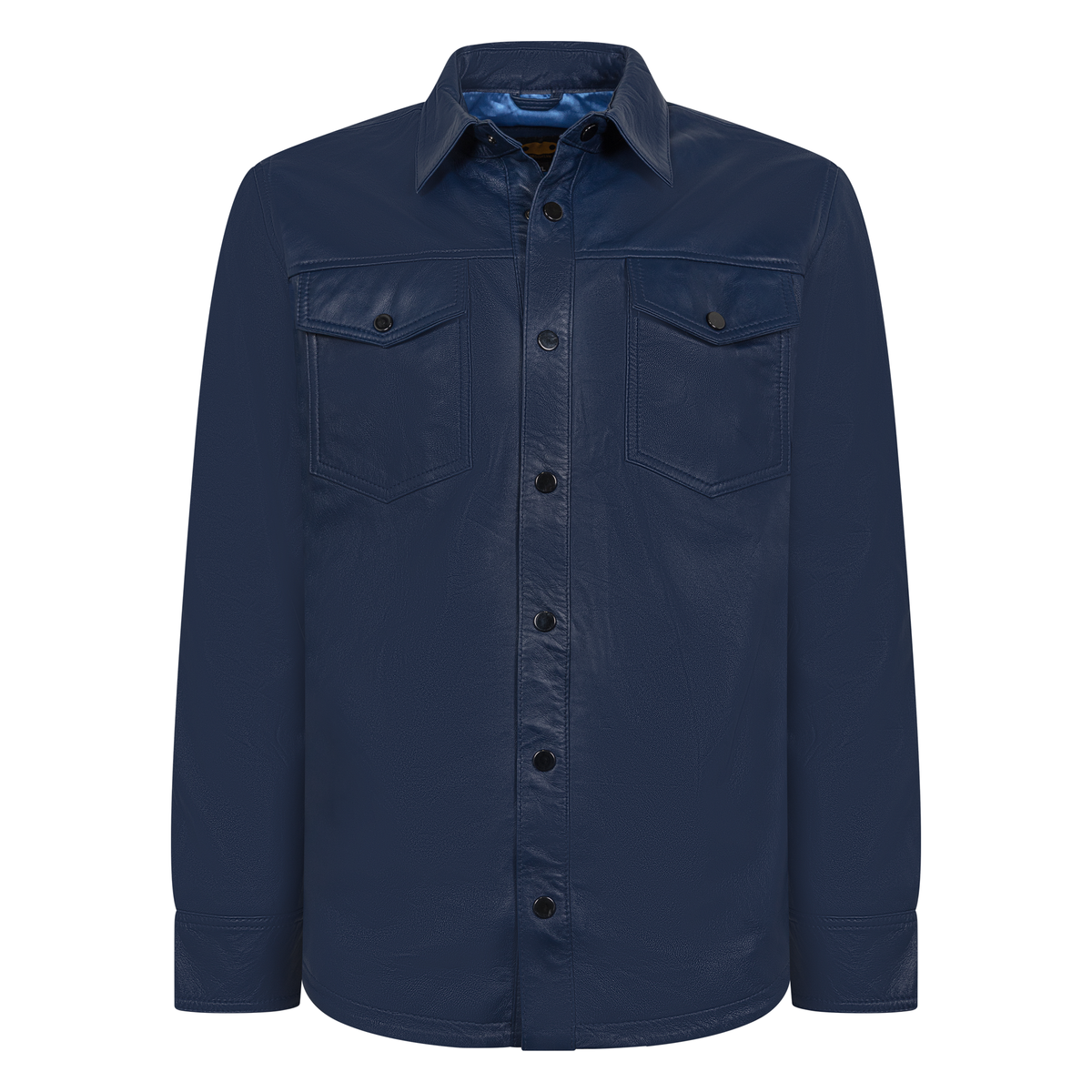 Jakewood 2502 Navy Genuine Lambskin Leather Shirt