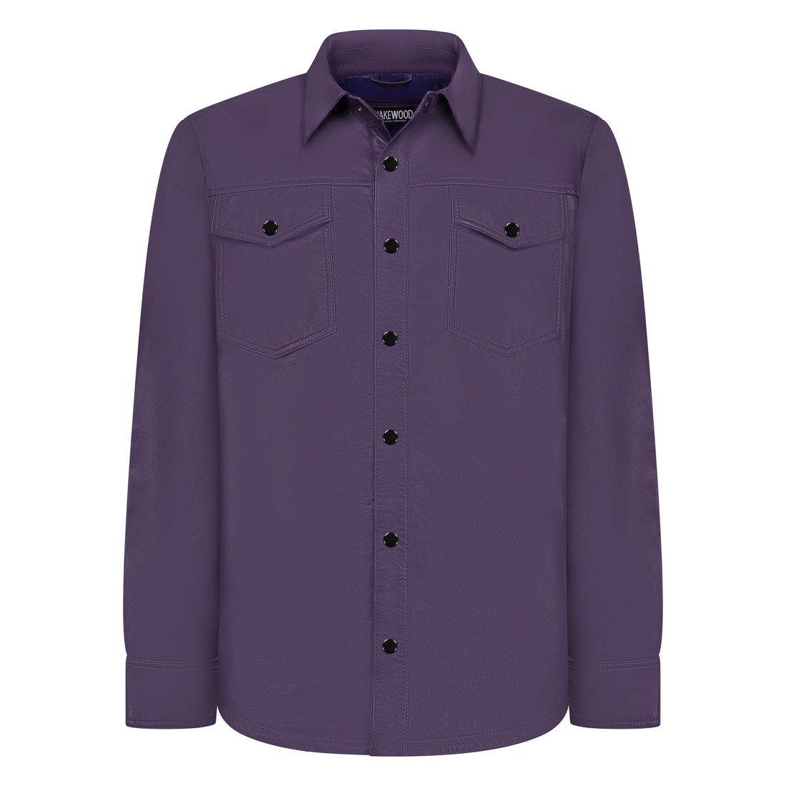 Jakewood 2502 Purple Genuine Lambskin Leather Shirt
