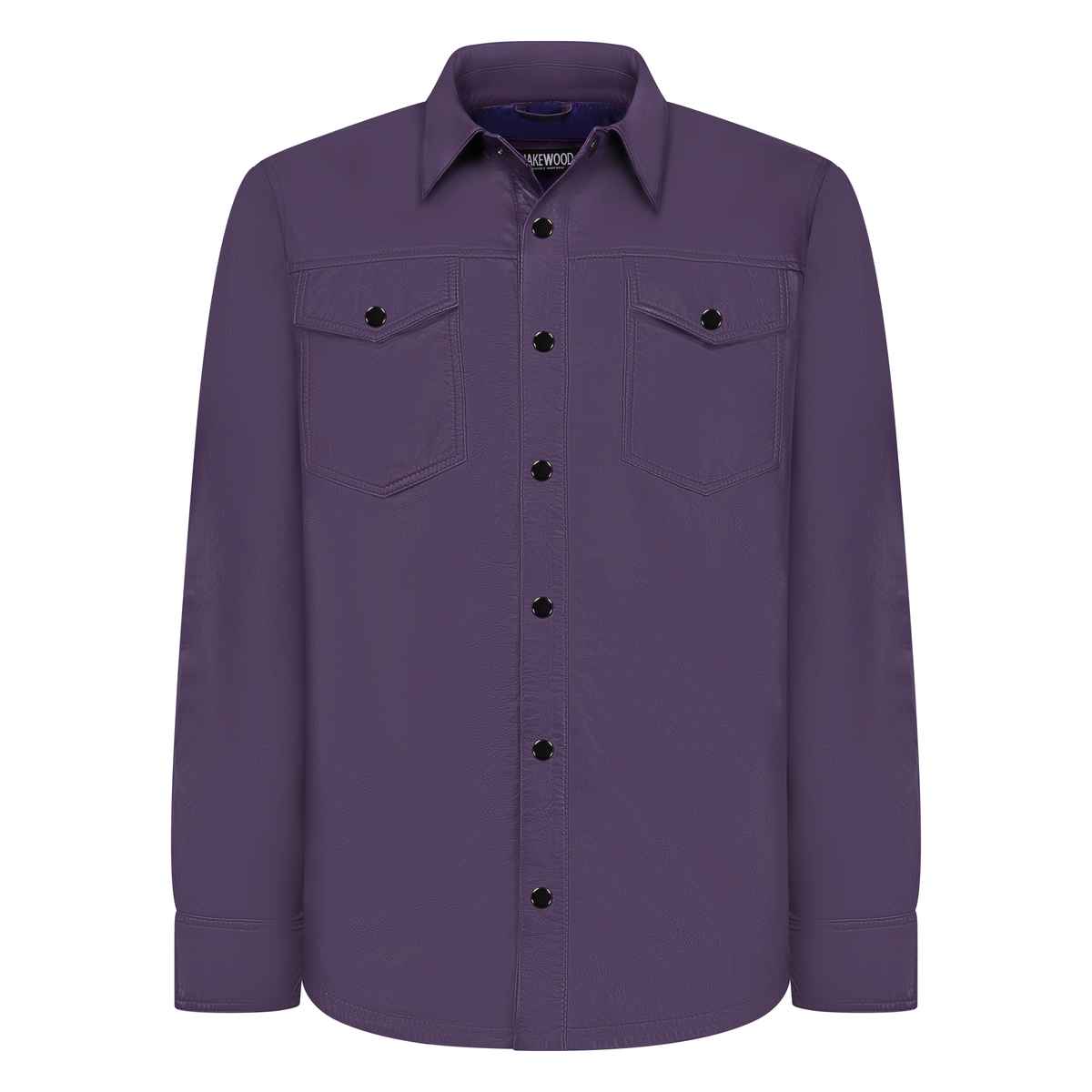 Jakewood 2502 Purple Genuine Lambskin Leather Shirt