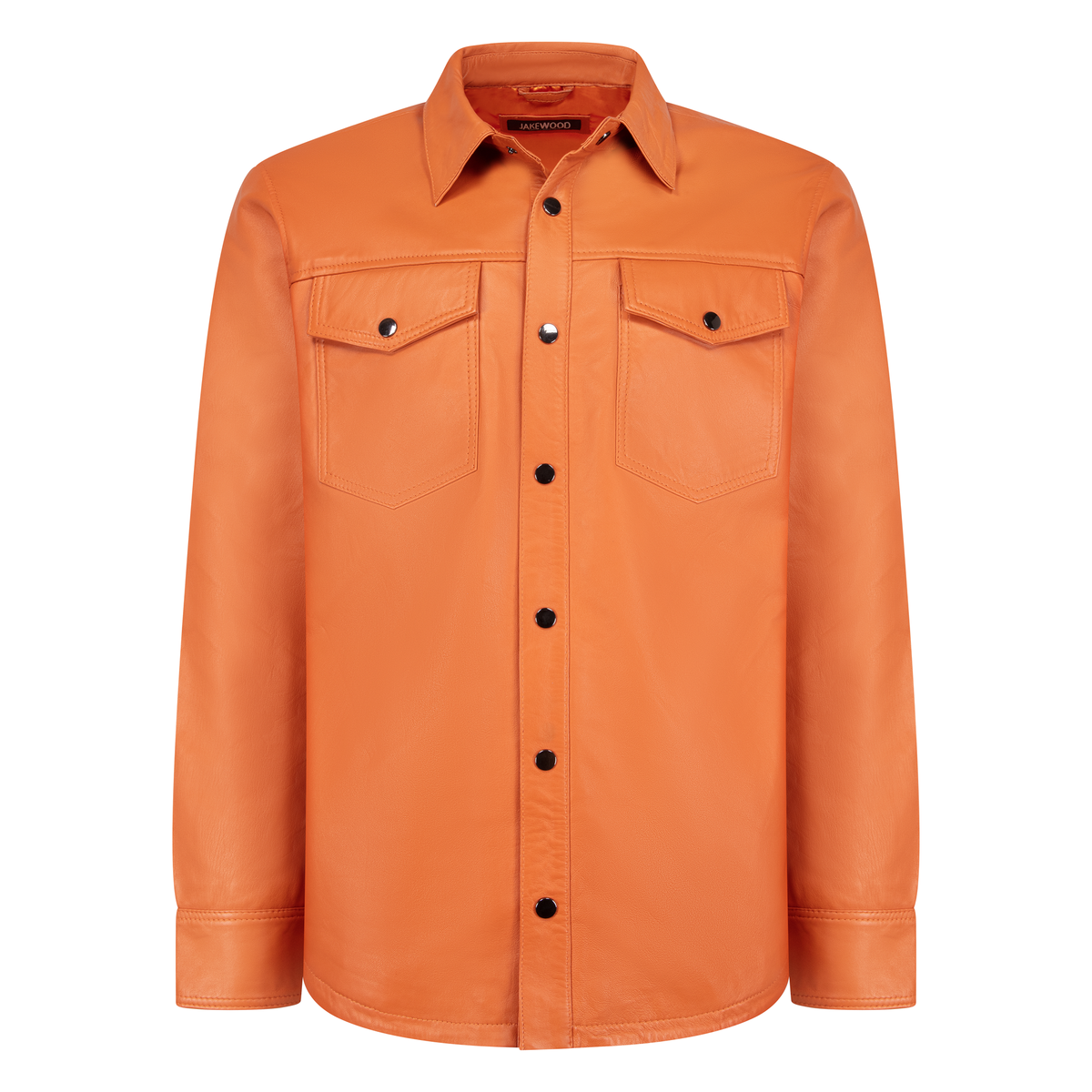 Jakewood 2502 Rust Genuine Lambskin Leather Shirt