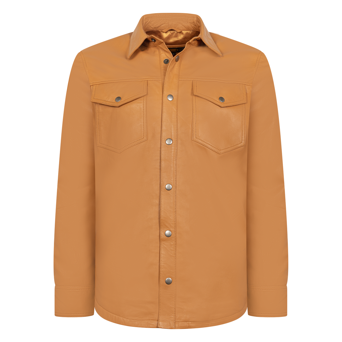Jakewood 123 Tan Genuine Lambskin Leather Shirt/Pants Set