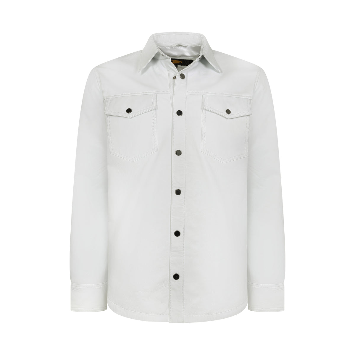 Jakewood 2502 White Genuine Lambskin Leather Shirt