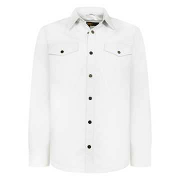 Jakewood 2502 White Genuine Lambskin Leather Shirt