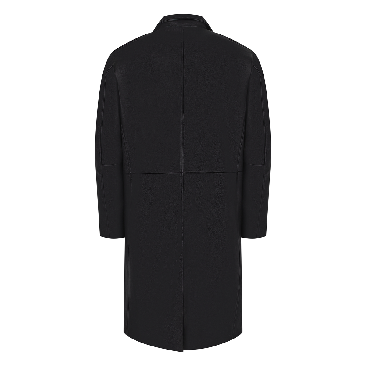 Jakewood 3200 Black Genuine Leather 7/8 Single Breasted Coat