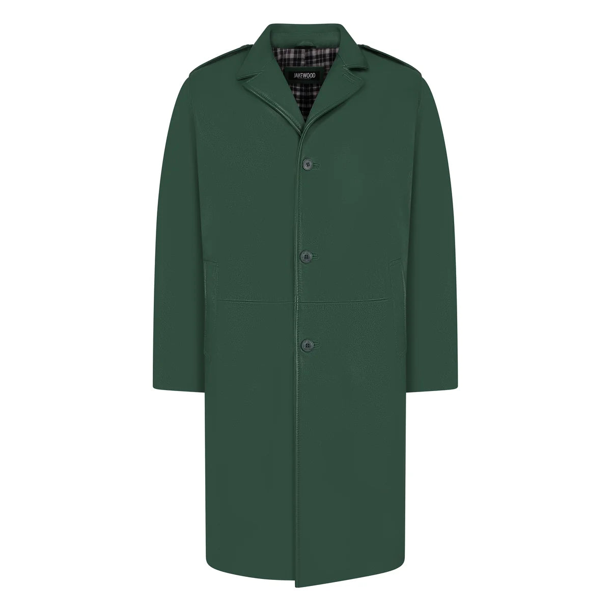 Jakewood 3200 Emerald Green Genuine Leather 7/8 Single Breasted Coat