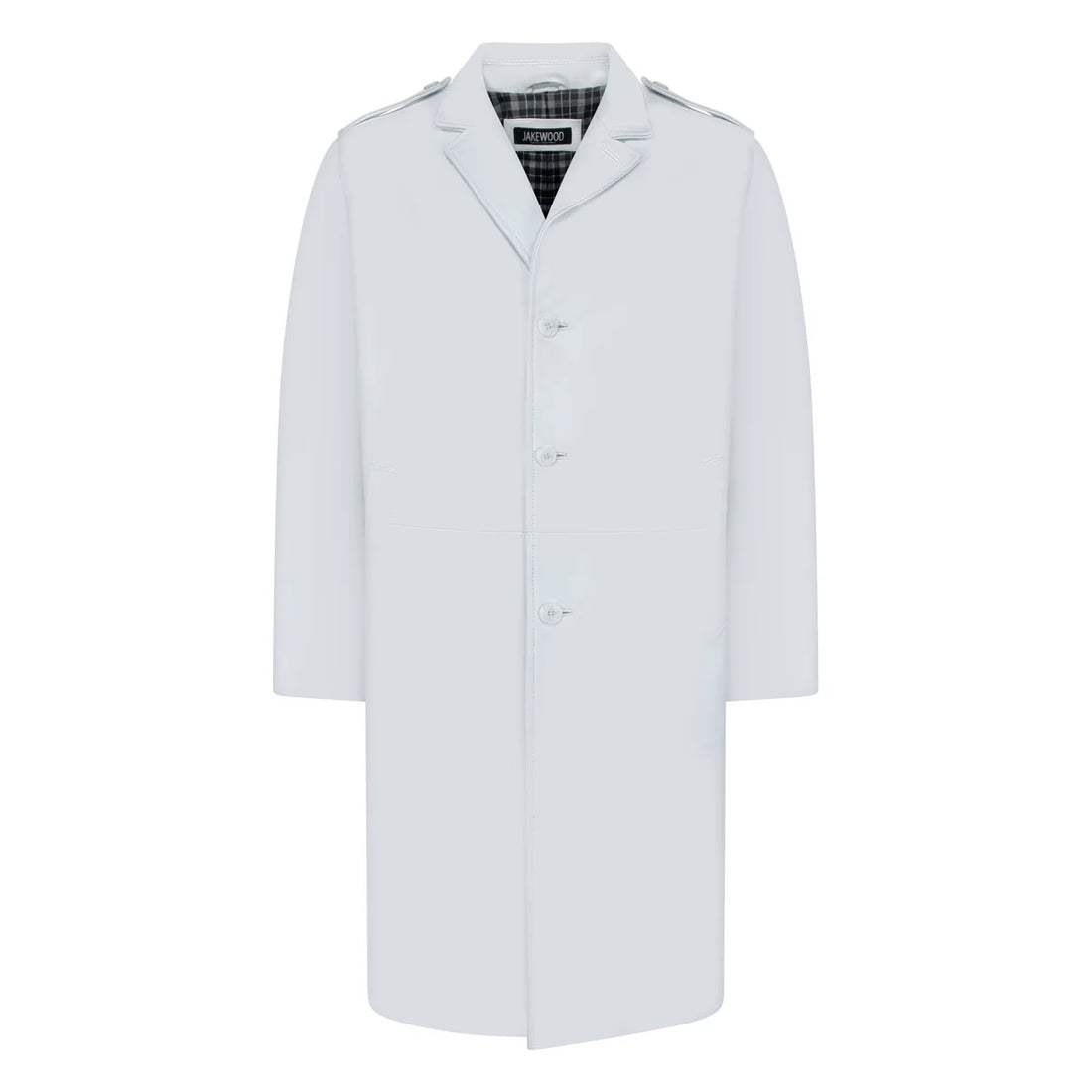 Jakewood 3200 White Genuine Leather 7/8 Single Breasted Coat