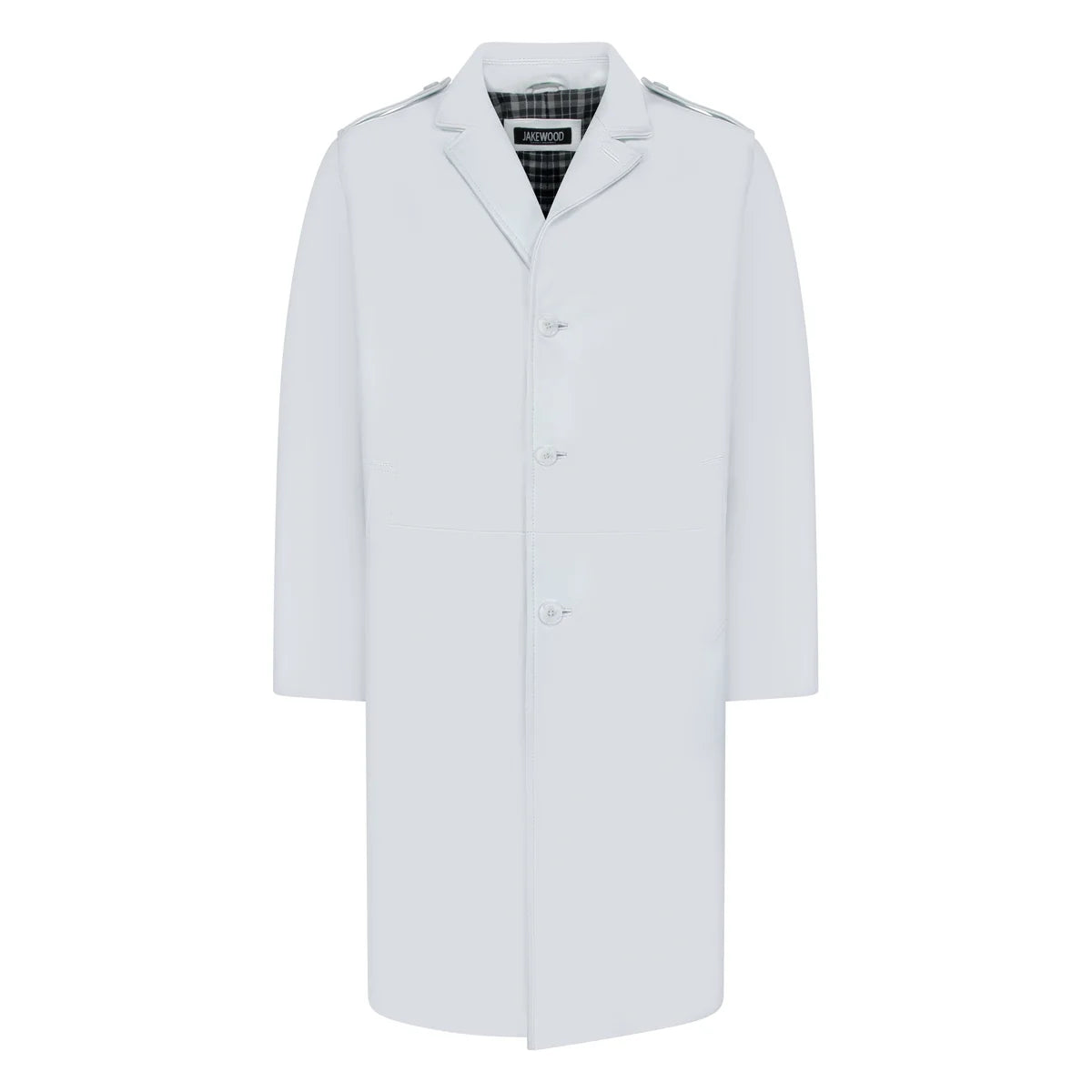 Jakewood 3200 White Genuine Leather 7/8 Single Breasted Coat