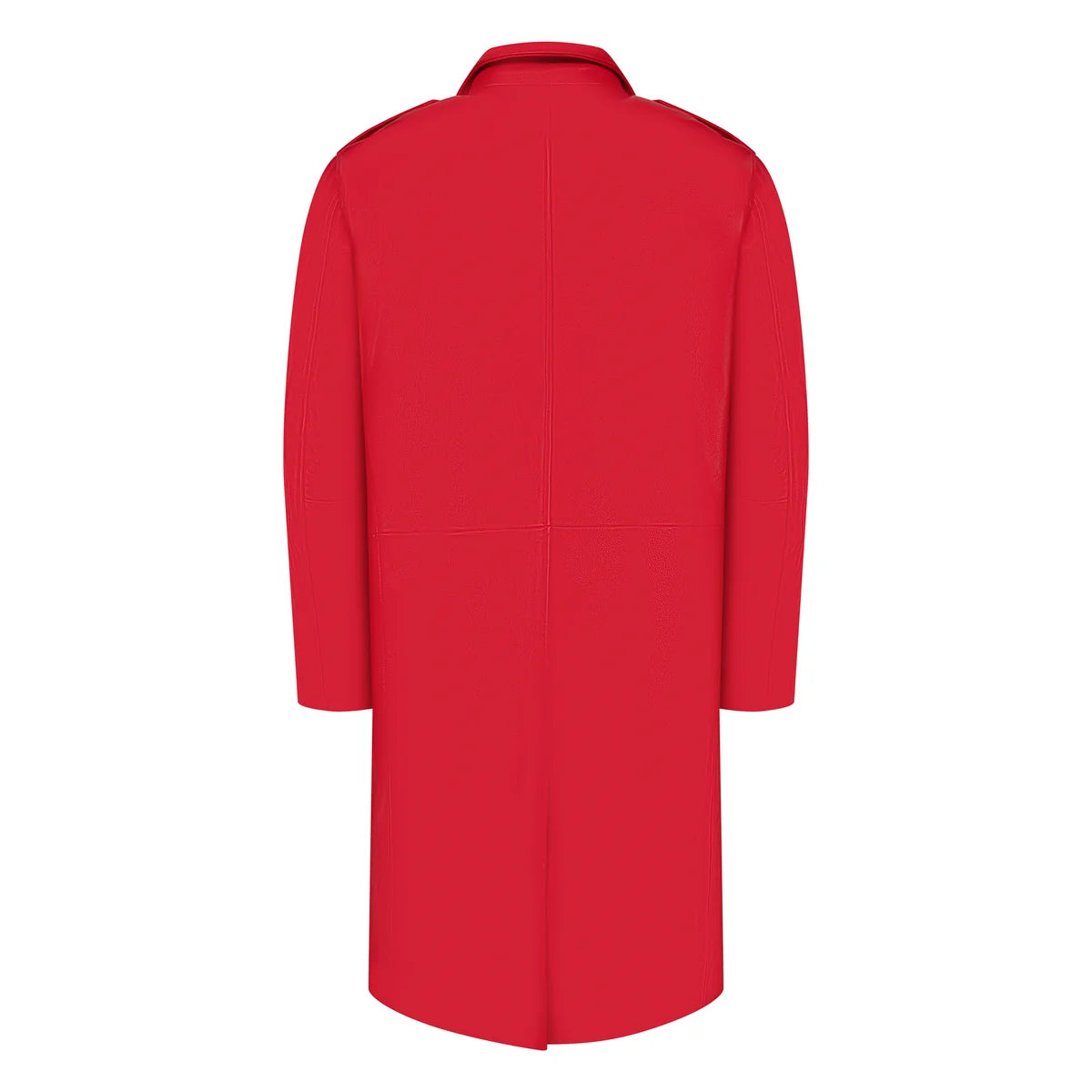 Jakewood 3200 Red Genuine Leather 7/8 Single Breasted Coat