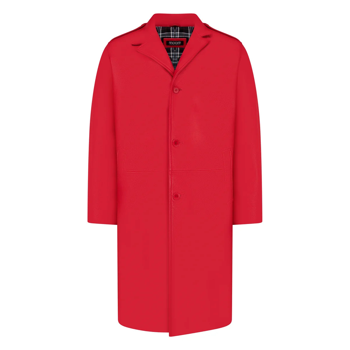 Jakewood 3200 Red Genuine Leather 7/8 Single Breasted Coat