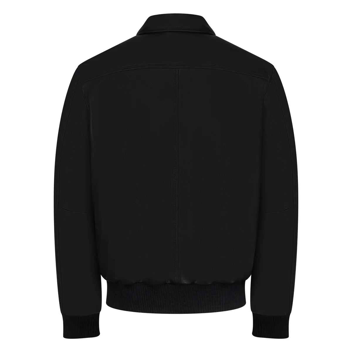 Jakewood 2066 Black Genuine Lambskin Napa Leather Bomber Jacket