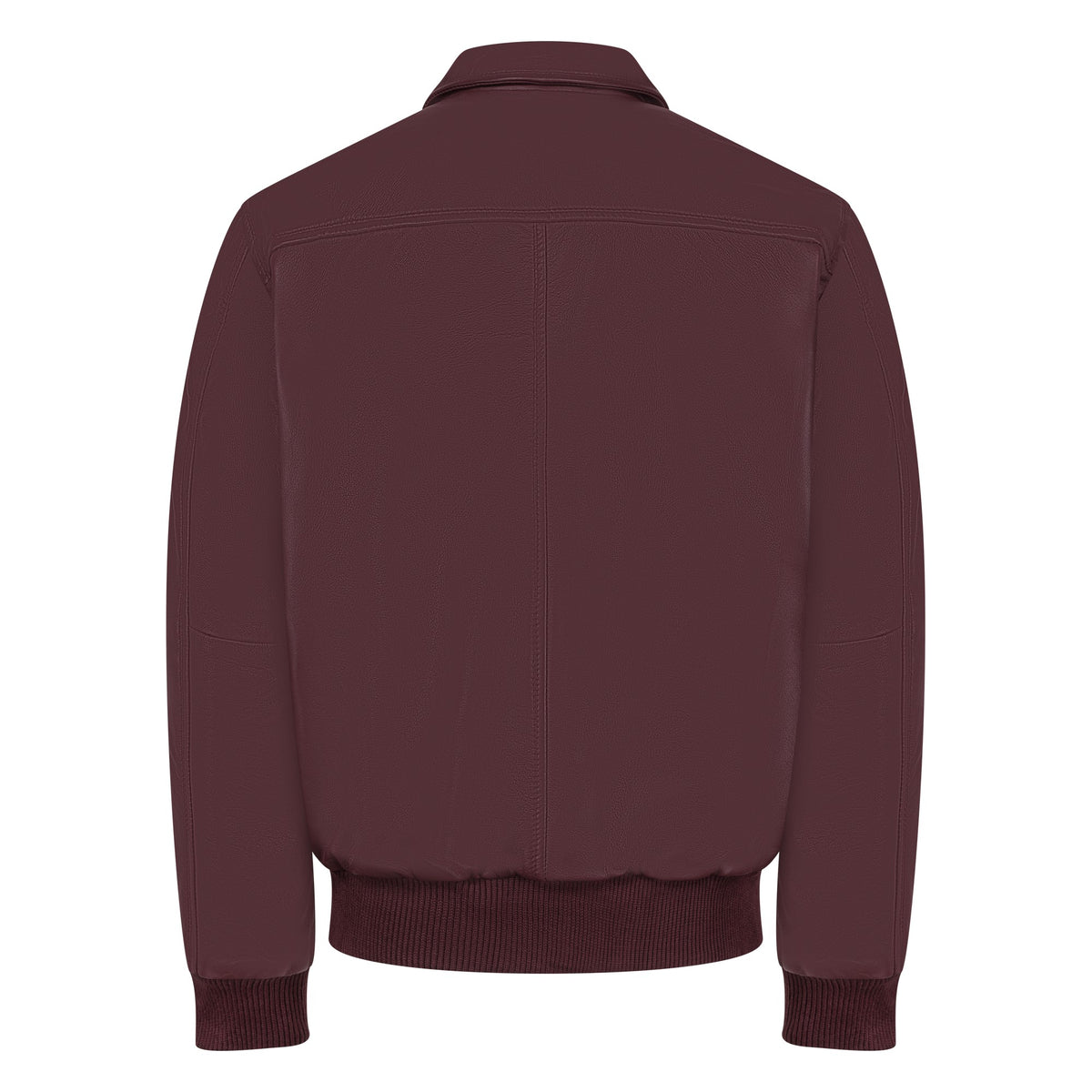Jakewood 3445 Burgundy Genuine Lambskin Leather Bomber Jacket