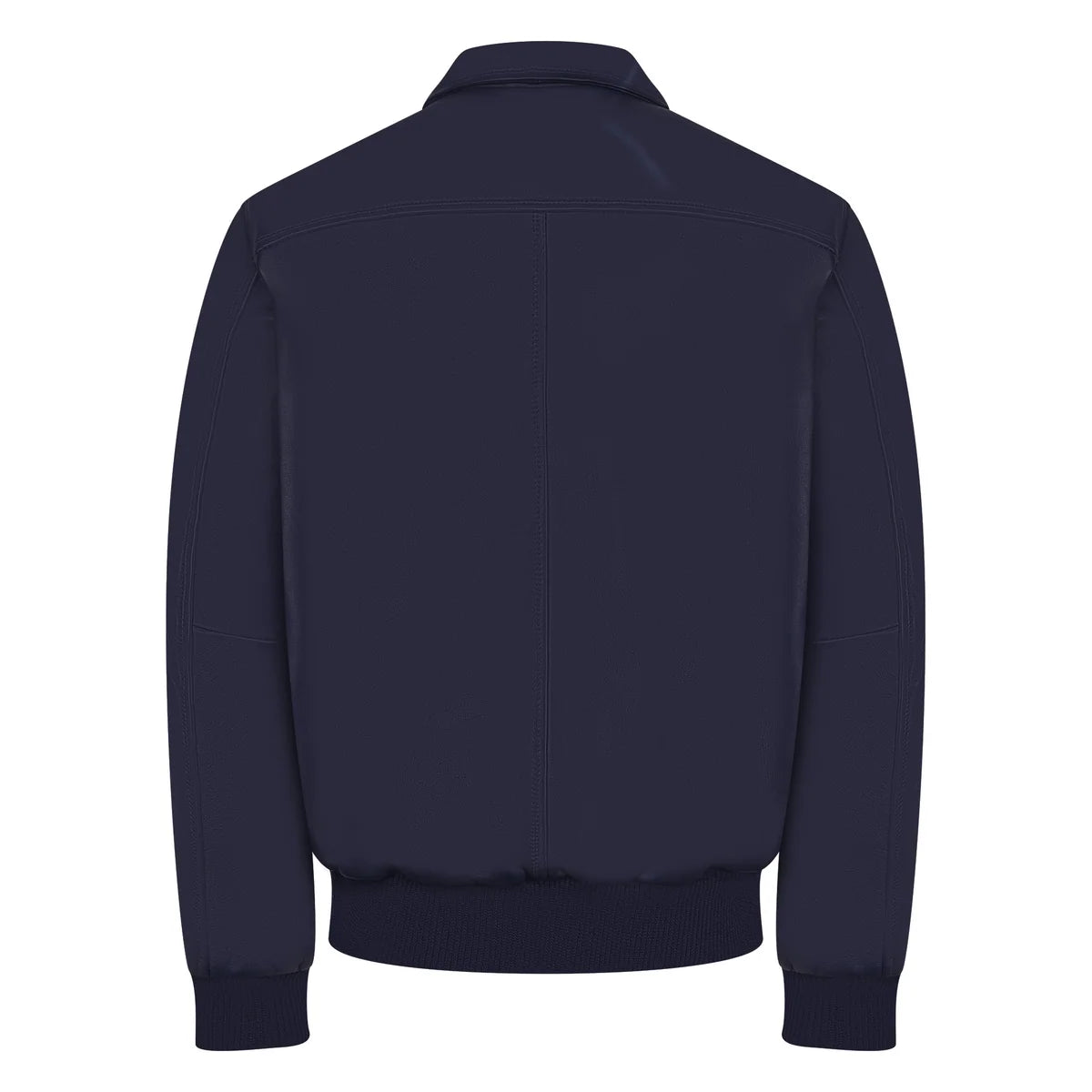Jakewood 2066 Navy Blue Genuine Lambskin Napa Leather Bomber Jacket