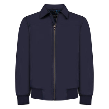 Jakewood 2066 Navy Blue Genuine Lambskin Napa Leather Bomber Jacket