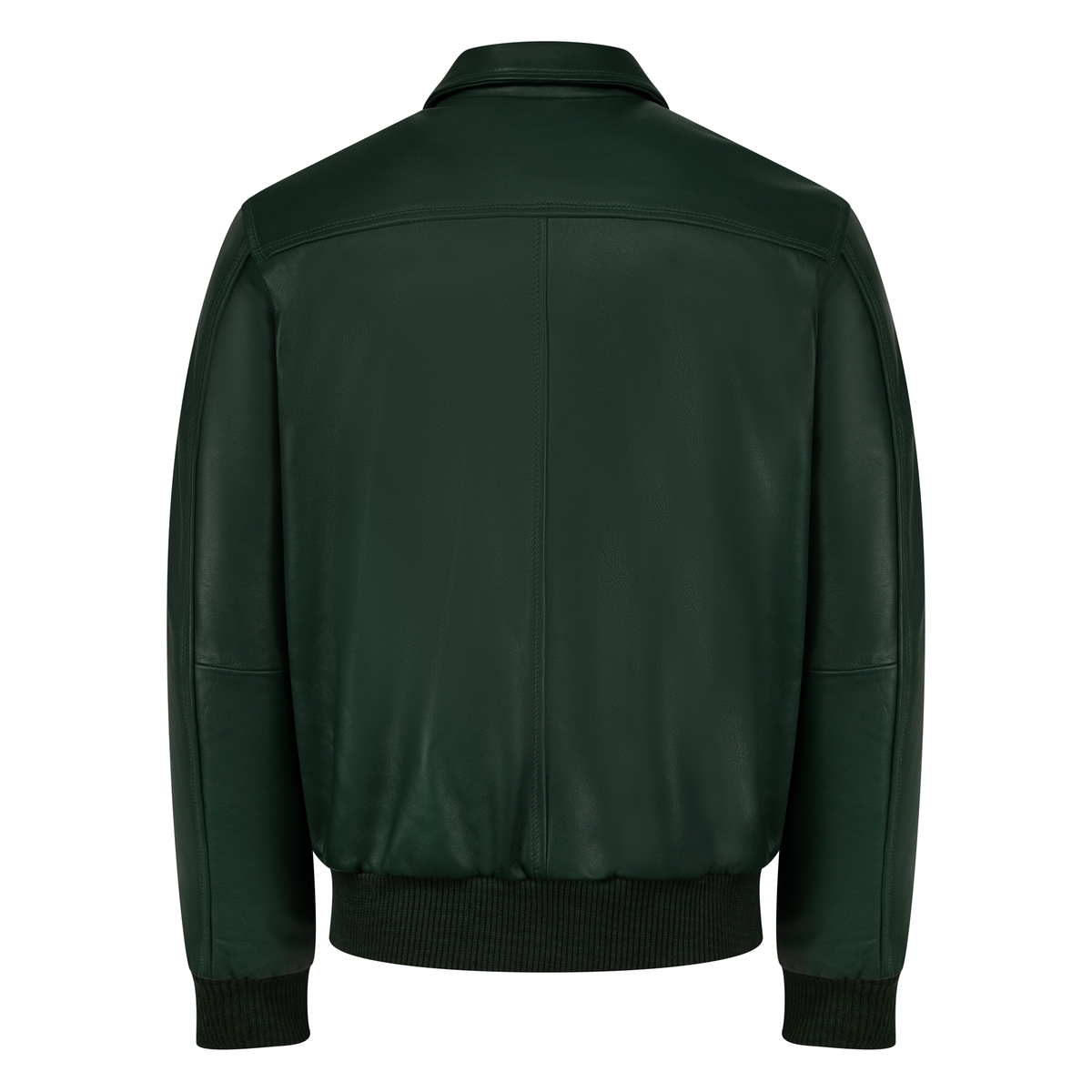Jakewood 3445 Emerald Green Genuine Lambskin Leather Bomber Jacket