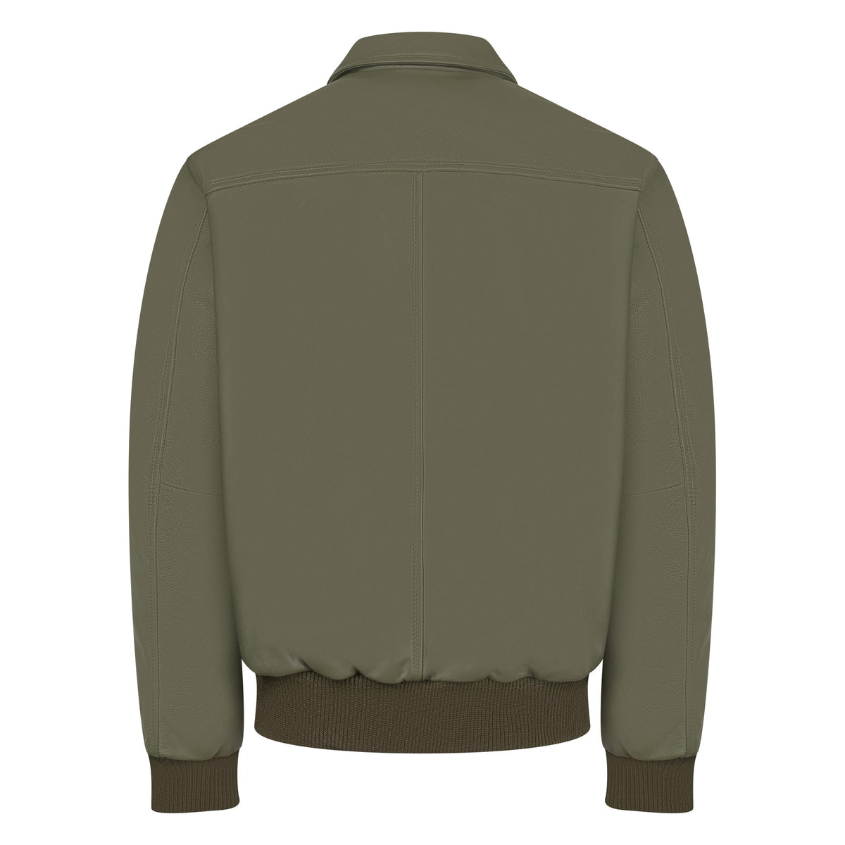 Jakewood 3445 Olive Genuine Lambskin Leather Bomber Jacket