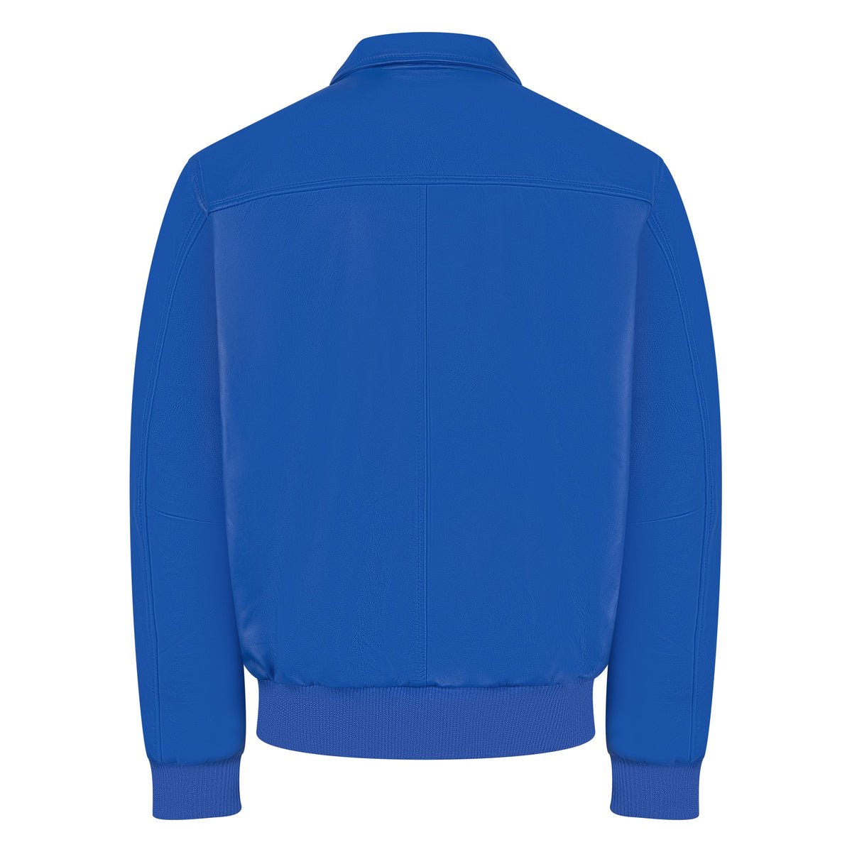 Jakewood 3445 Royal Blue Genuine Lambskin Leather Bomber Jacket