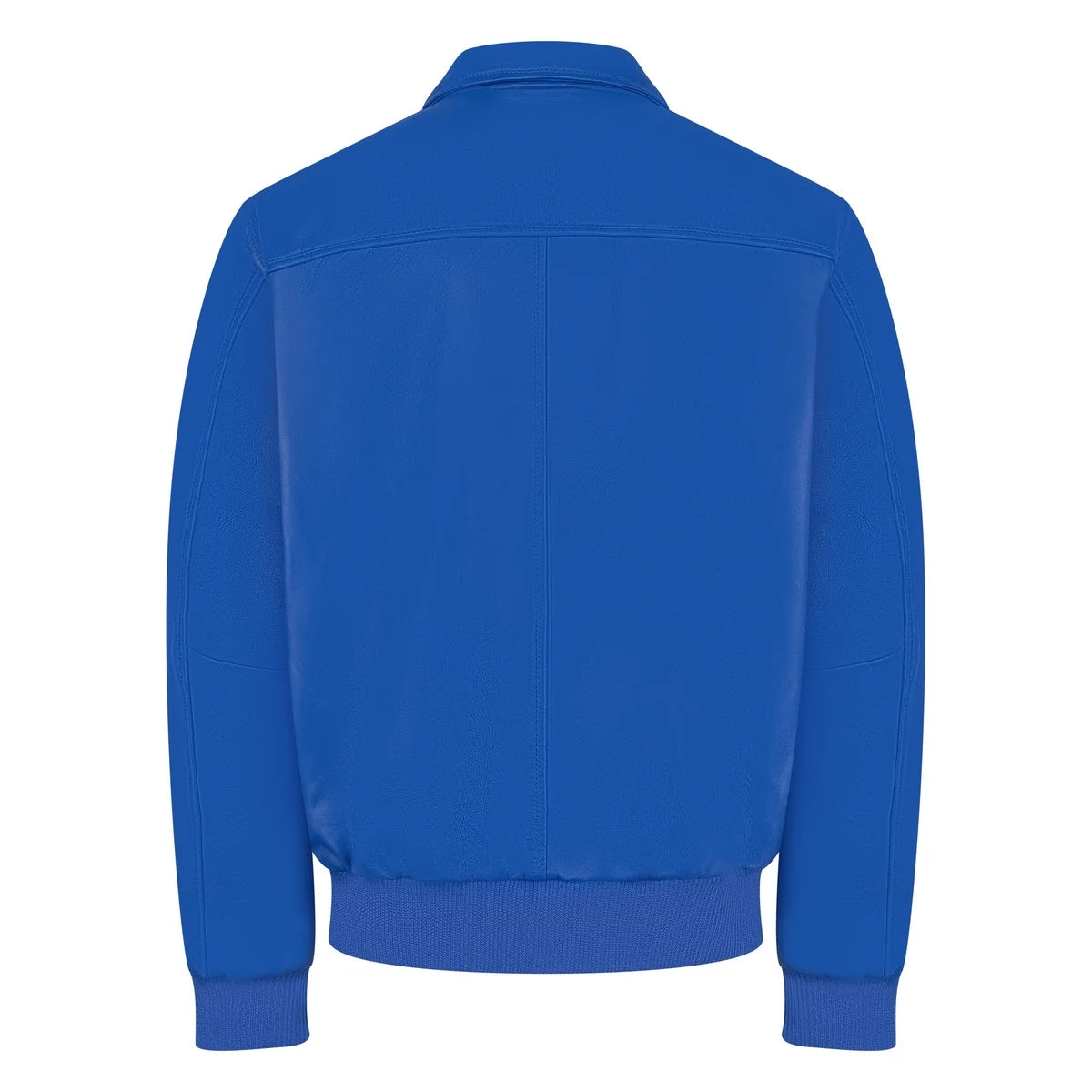 Jakewood 2066 Royal Blue Genuine Lambskin Napa Leather Bomber Jacket
