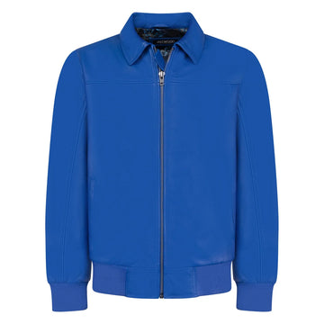Jakewood 2066 Royal Blue Genuine Lambskin Napa Leather Bomber Jacket