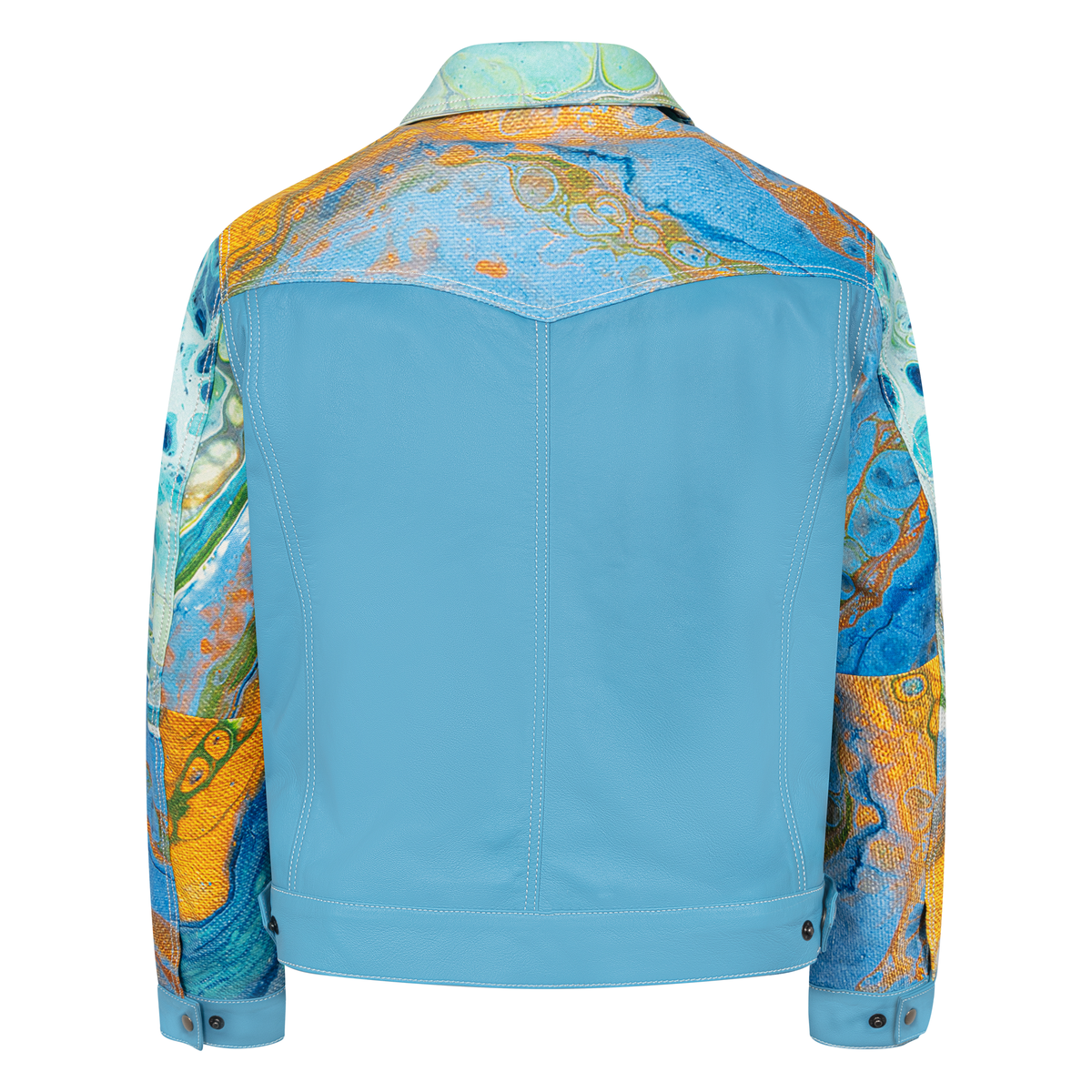 Jakewood 3670 Powder Blue Genuine Leather Jacket