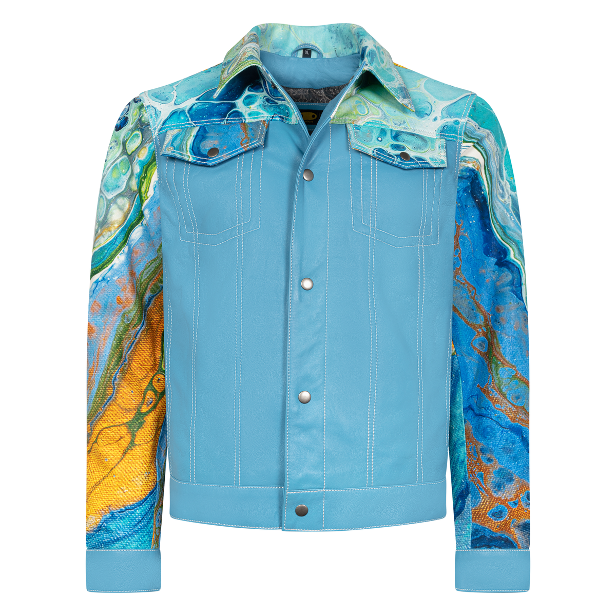 Jakewood 3670 Powder Blue Genuine Leather Jacket