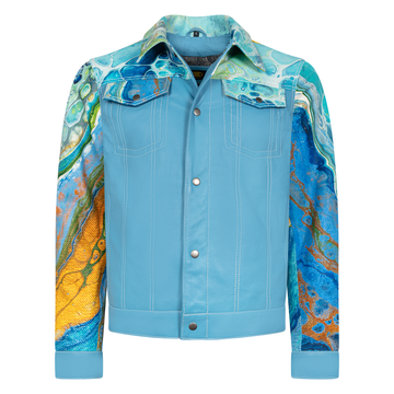 Jakewood 3670 Powder Blue Genuine Leather Jacket