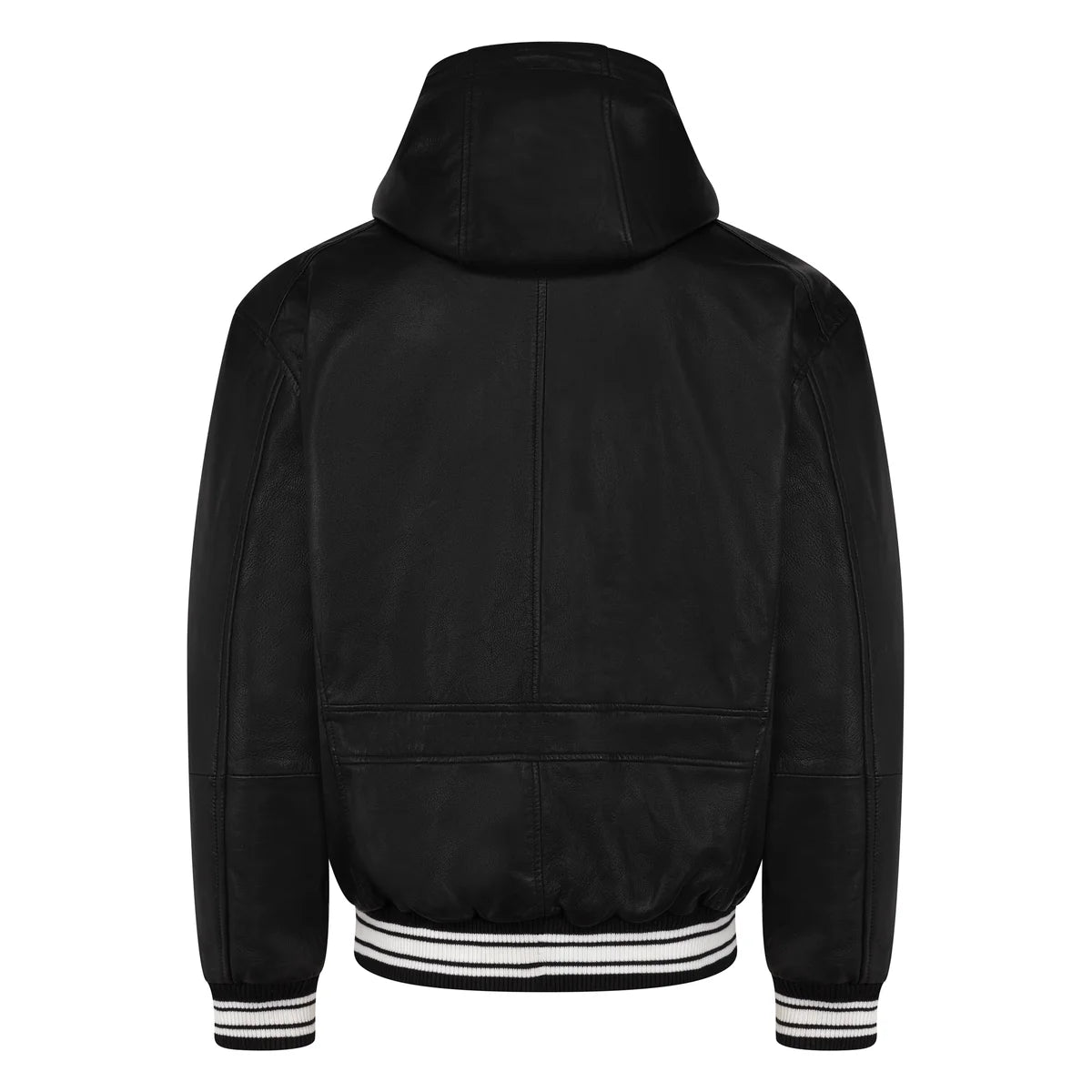 Jakewood 145 Black Genuine Lambskin Leather Hoodie/Jogger Cargo Pants Set