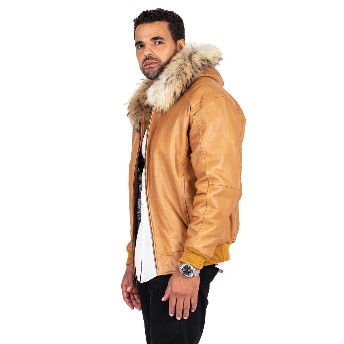 Jakewood 2066F Tan Genuine Lambskin Leather Jacket