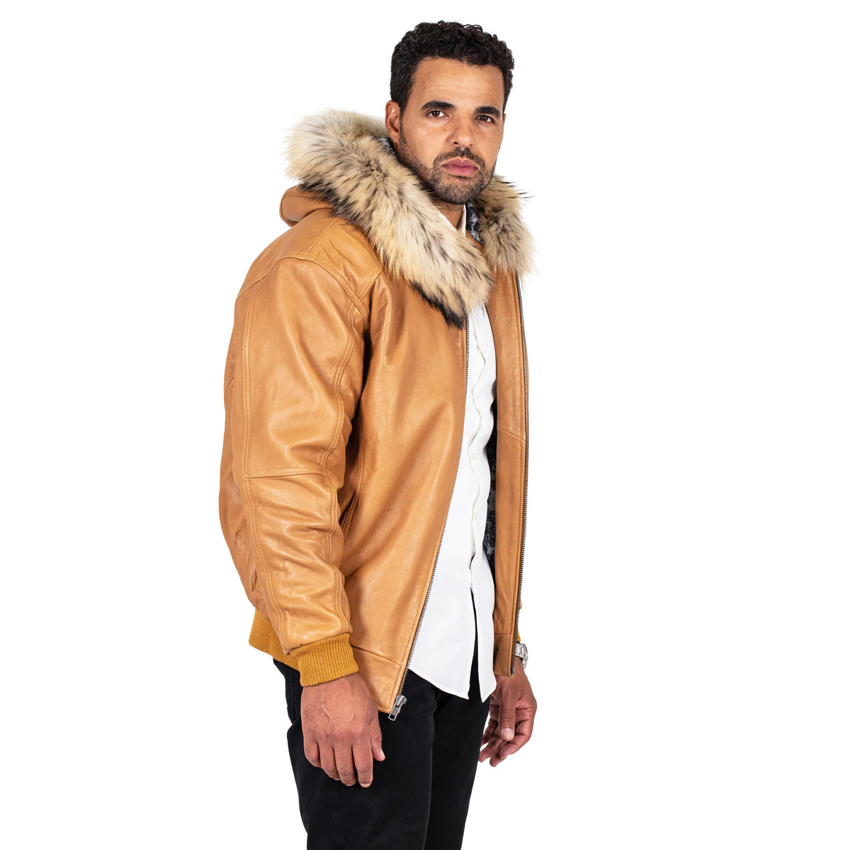 Jakewood 2066F Tan Genuine Lambskin Leather Jacket