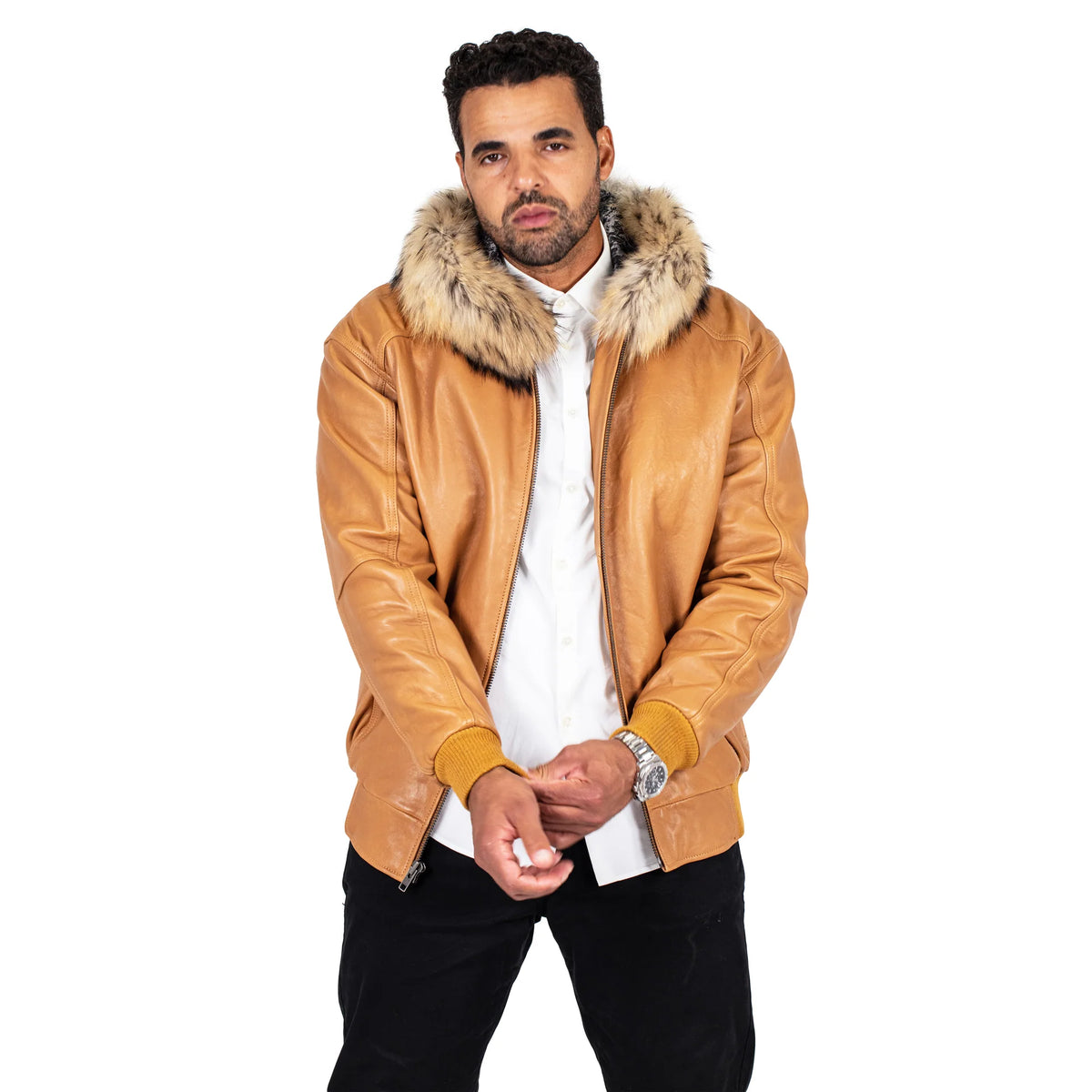 Jakewood 2066F Tan Genuine Lambskin Leather Jacket