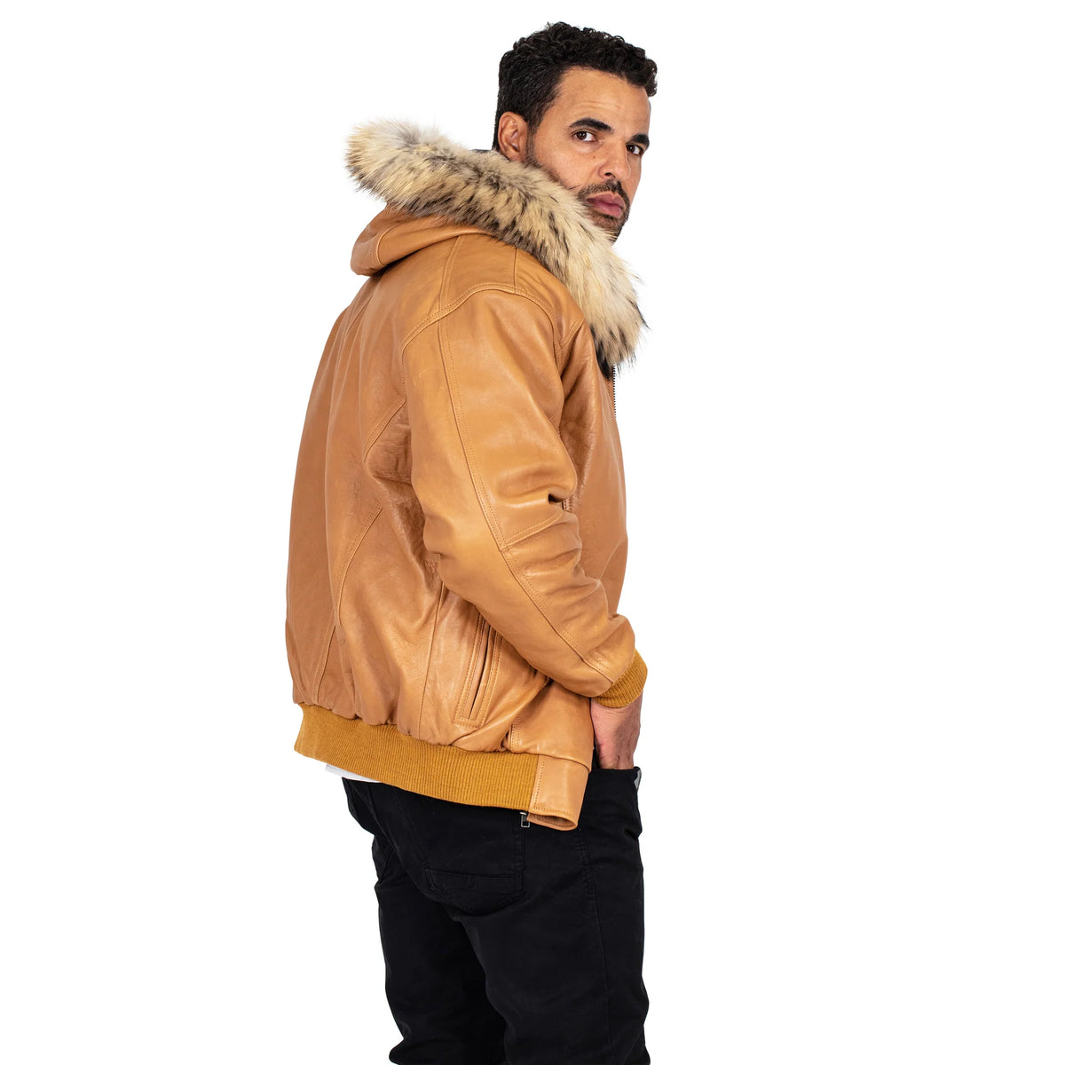 Jakewood 2066F Tan Genuine Lambskin Leather Jacket