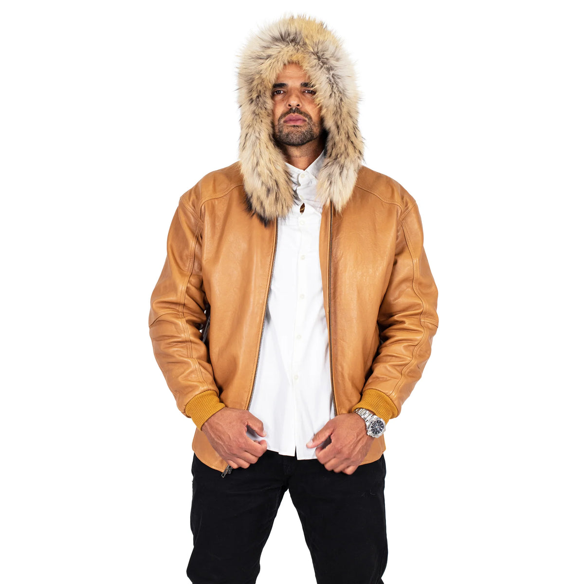 Jakewood 2066F Tan Genuine Lambskin Leather Jacket